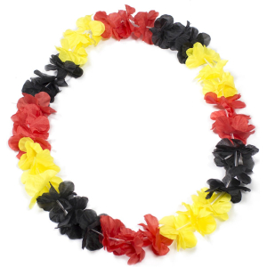 Bloemenketting / Belgie / 59 Cm / Polyester / Zwart/rood/geel